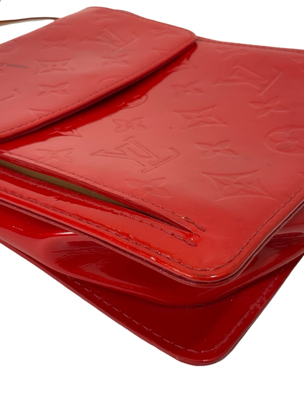 Louis Vuitton Red Monogram Vernis Mott Pochette - Picture 9 of 16